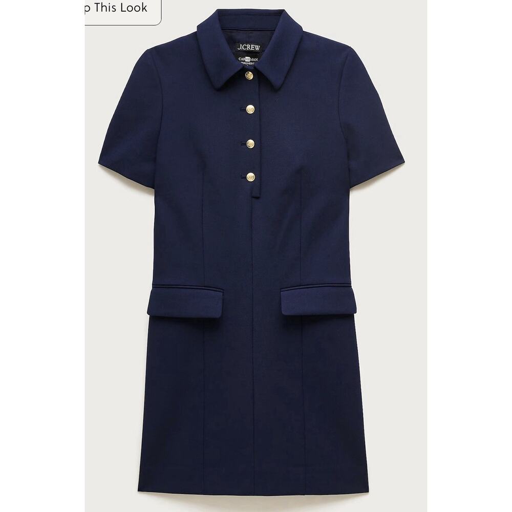Navy J.Crew Parc dress in four-season stretch 0 NWT
